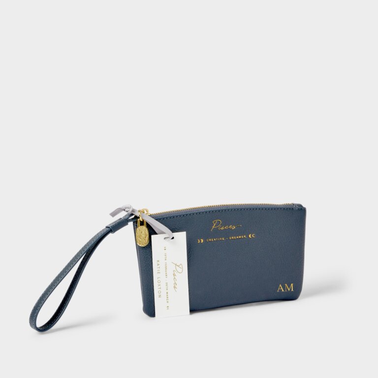 Katie Loxton Zodiac Wristlet Pouch Pisces Slate