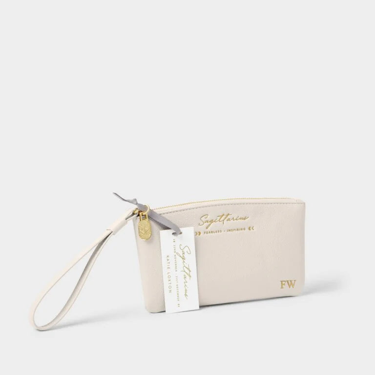 Katie Loxton Zodiac Wristlet Pouch Sagittarius Off White