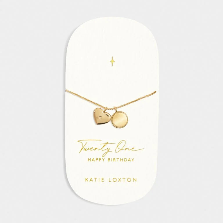 Katie Loxton Waterproof Sentiment Bracelet 21st Birthday Gold Coated Bracelet