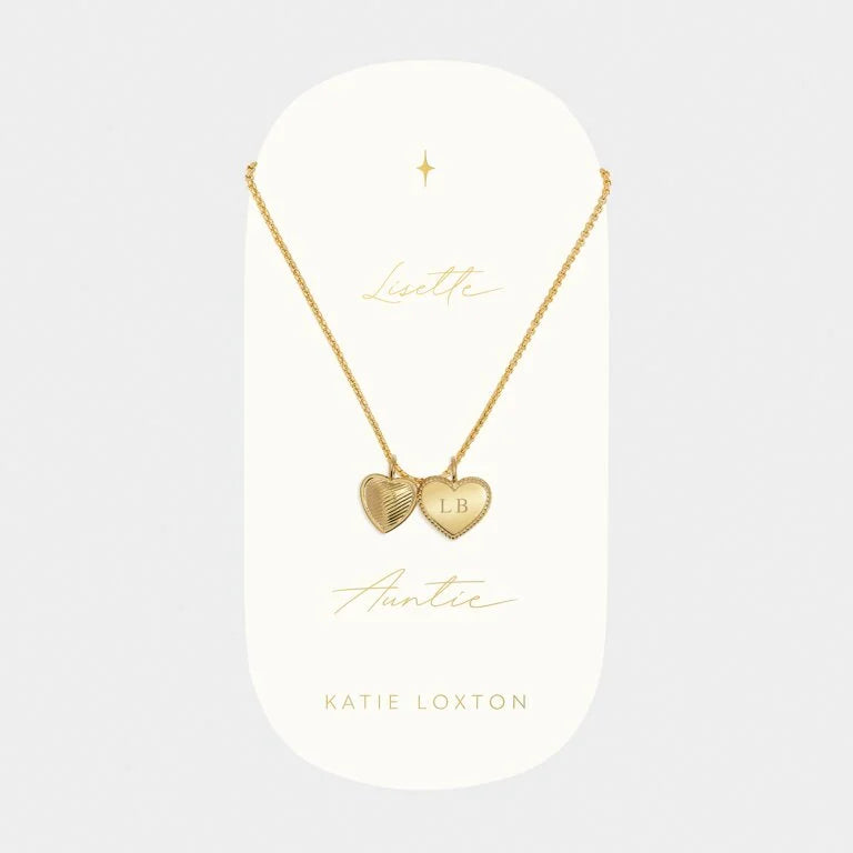 Katie Loxton Waterproof Sentiment Necklace Auntie Gold Coated Necklace