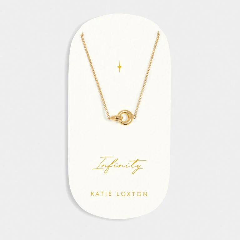 Katie Loxton Waterproof Sentiment Necklace Infinity Gold Coated Necklace