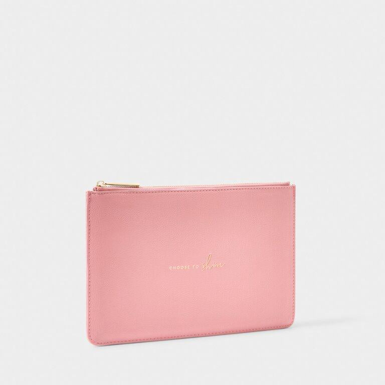 Katie Loxton Pouch Choose To Shine Dark Pink