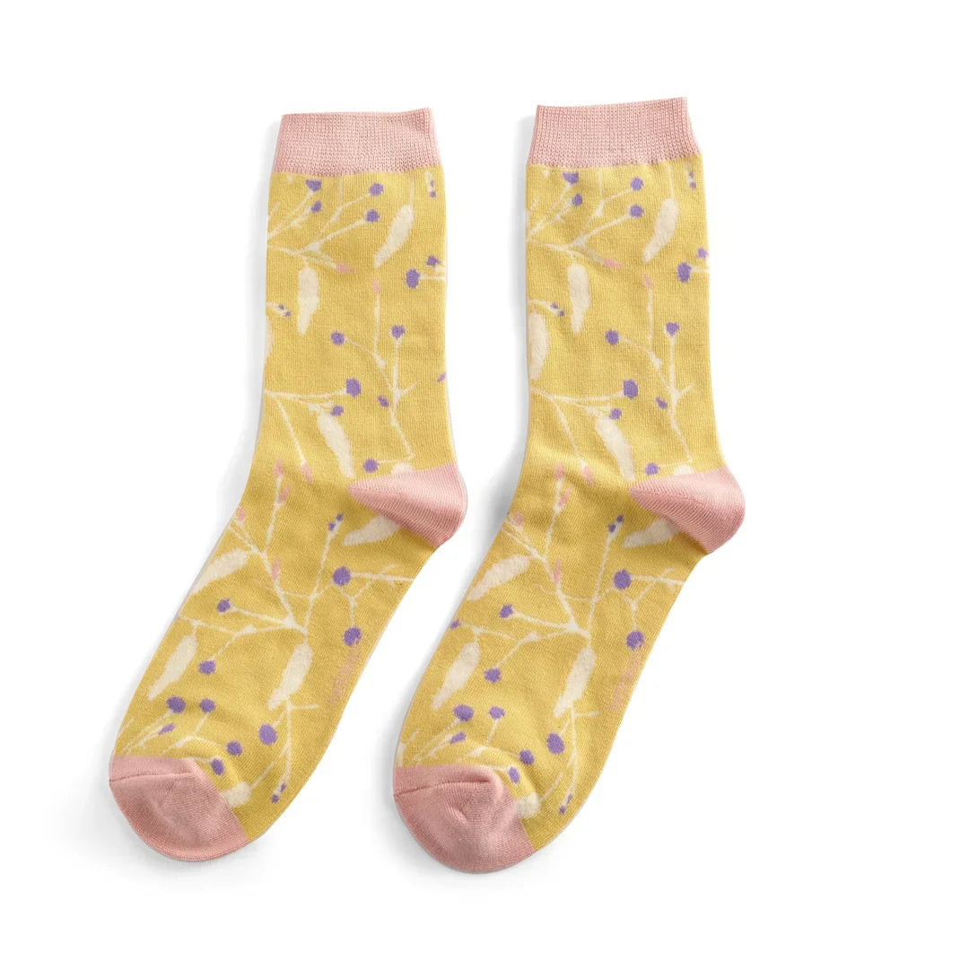 Miss Sparrow Catkins Sock Yellow