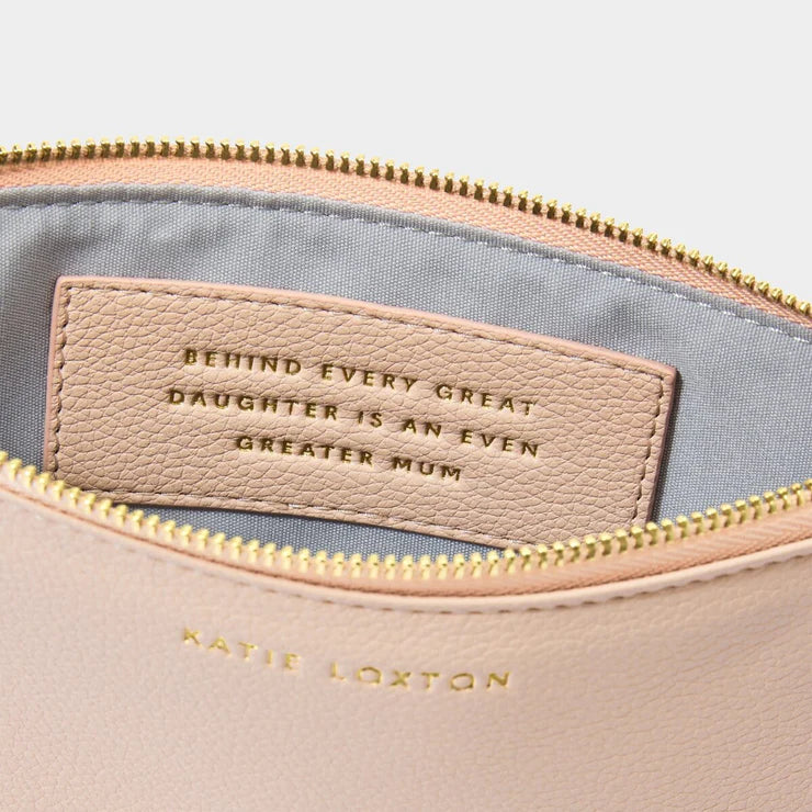 Katie Loxton Wellness Secret Message Pouch Rose Quartz Pink