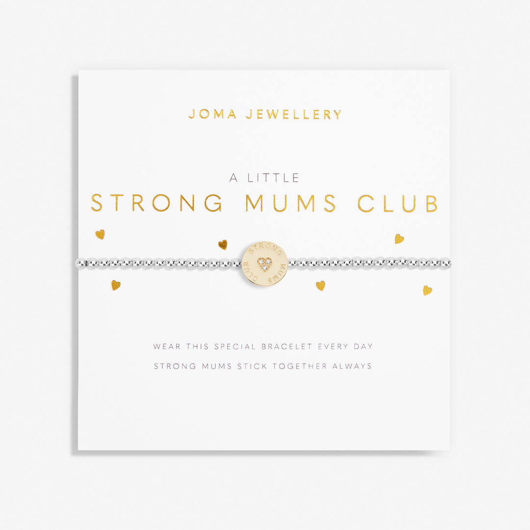 Joma Jewellery A Little Strong Mums Club Silver And Gold Plated Bracelet