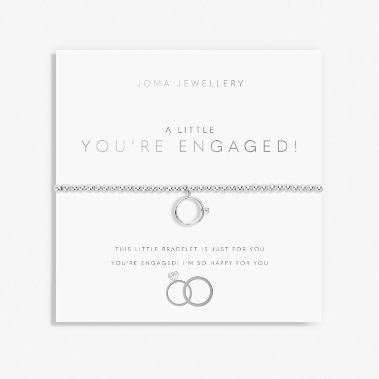 Joma Jewellery A Little You're Engaged Silver Plated Bracelet