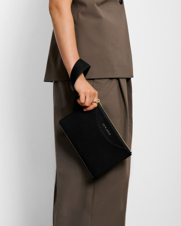Katie Loxton Alba Wristlet Pouch Black