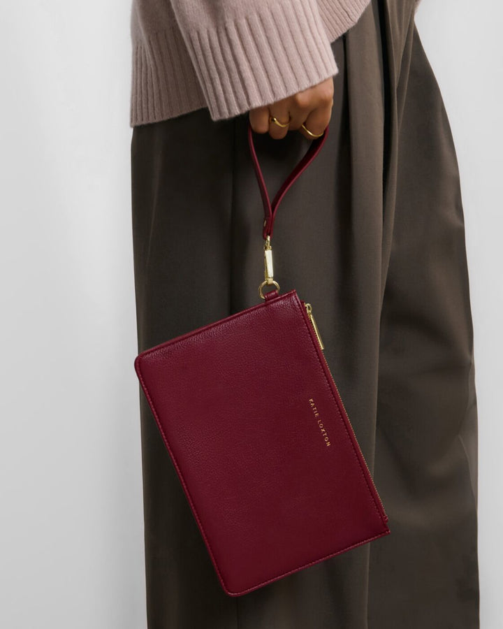 Katie Loxton Alba Wristlet Pouch Cherry
