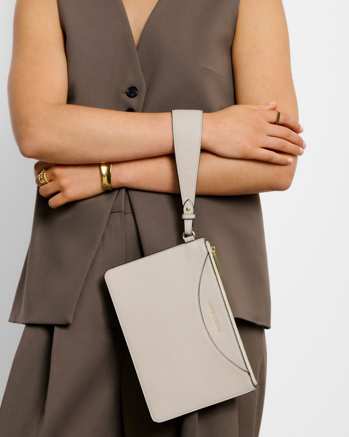 Katie Loxton Alba Wristlet Pouch Oyster