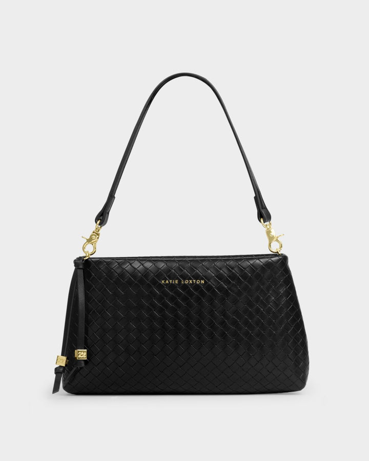 Katie Loxton Nova Woven Texture Clutch Black