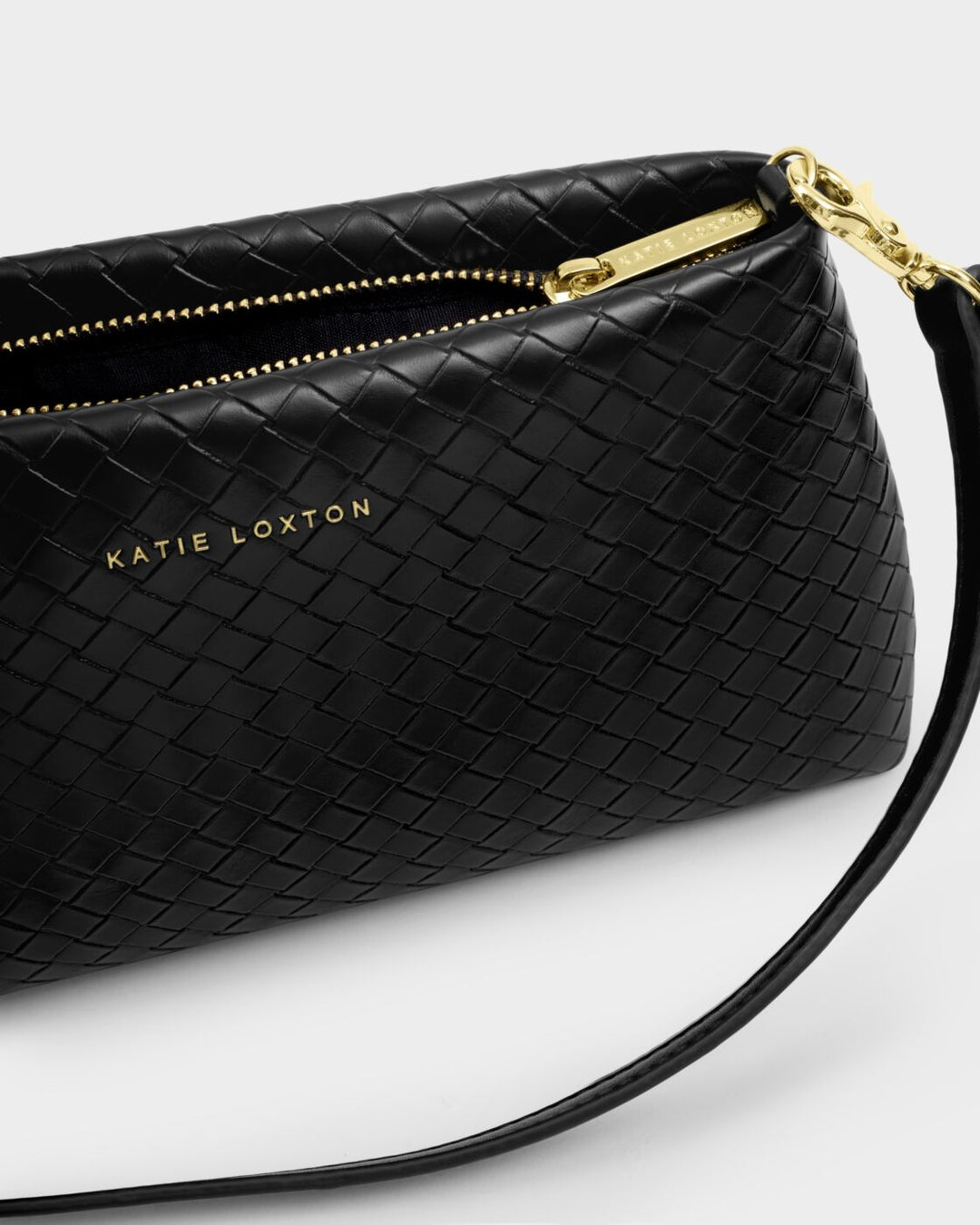 Katie Loxton Nova Woven Texture Clutch Black