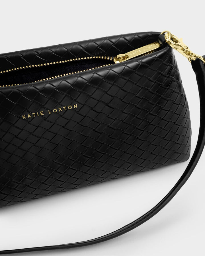 Katie Loxton Nova Woven Texture Clutch Black