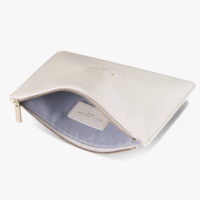 Katie Loxton Perfect Pouch Bridesmaid Metallic White