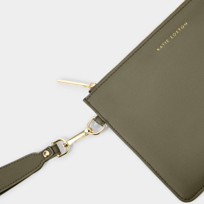 Katie Loxton Zana Wristlet Pouch Khaki