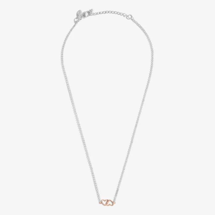 Joma Jewellery A Little Beautiful Friend Silver And Rose Gold Necklace