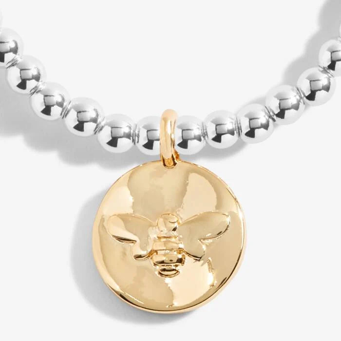 Joma Jewellery A Little Bee Lucky Silver and Gold Bracelet