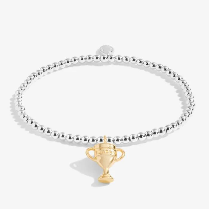 Joma Jewellery A Little Best Teacher Ever Silver And Gold Bracelet