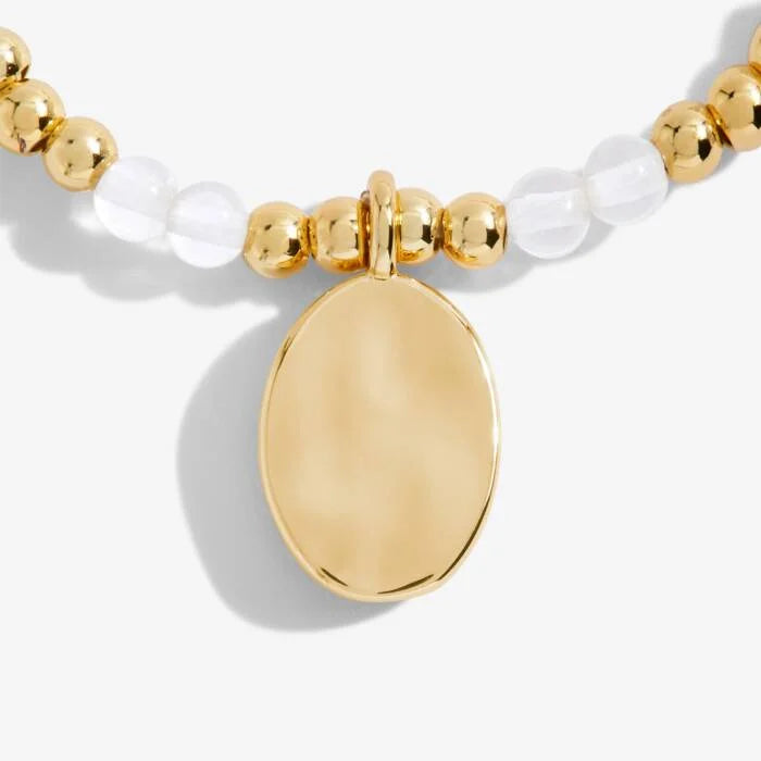 Joma Jewellery A Little Birthstone April Rock Crystal Gold Bracelet