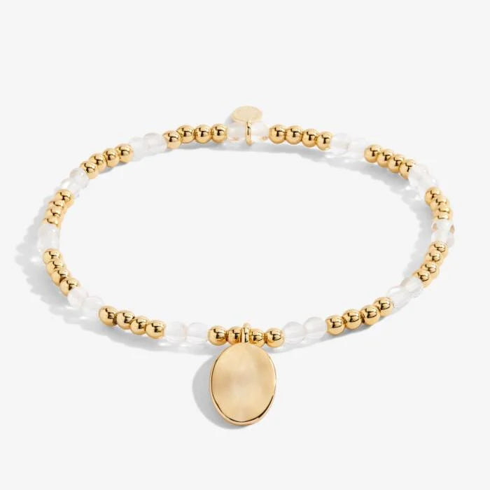 Joma Jewellery A Little Birthstone April Rock Crystal Gold Bracelet