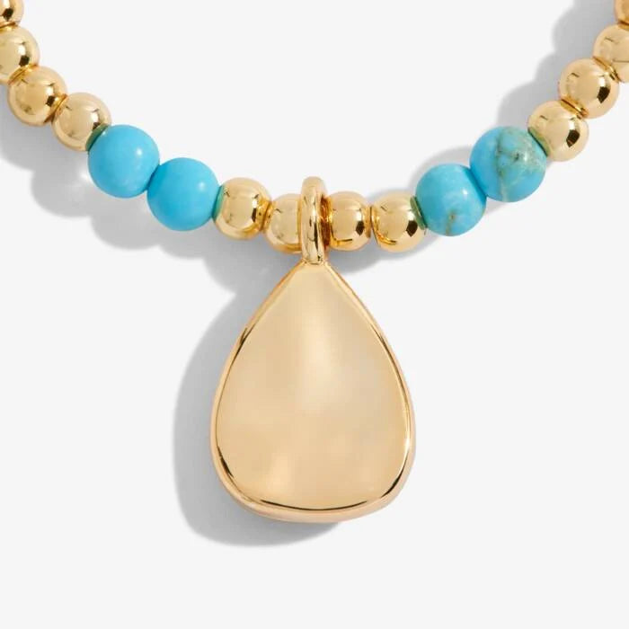 Joma Jewellery A Little Birthstone December Turquoise Gold Bracelet