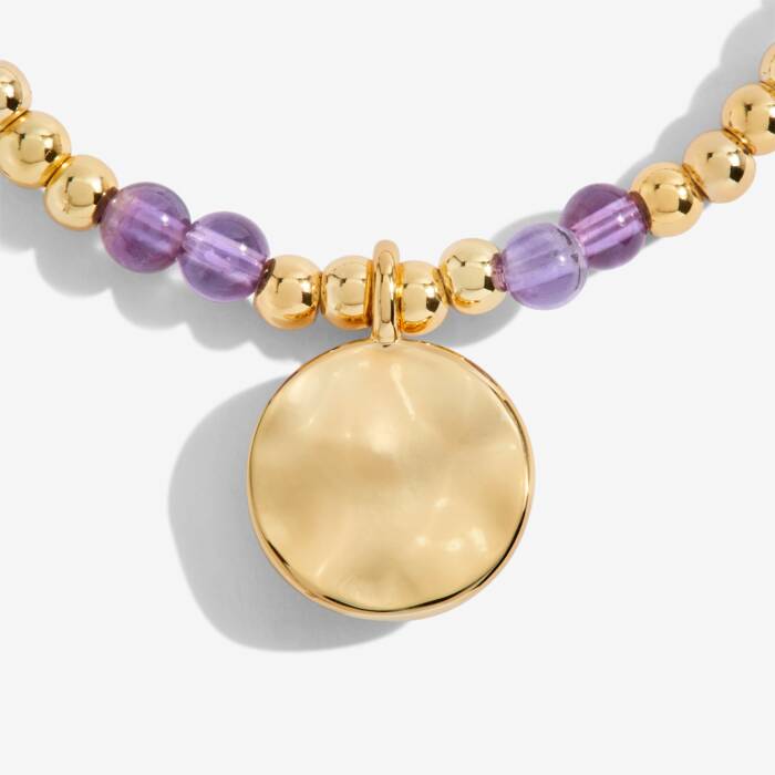 Joma Jewellery A Little Birthstone February Amethyst Gold Bracelet