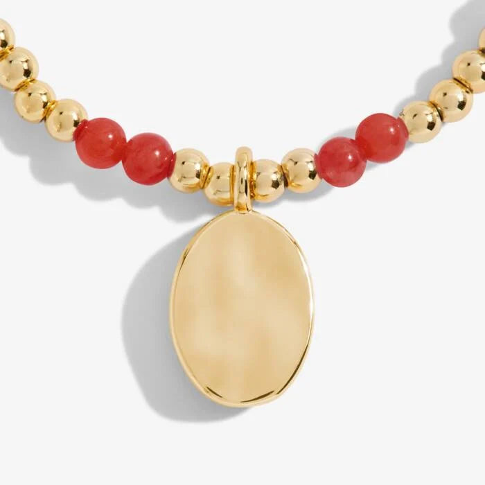 Joma Jewellery A Little Birthstone January Garnet Gold Bracelet