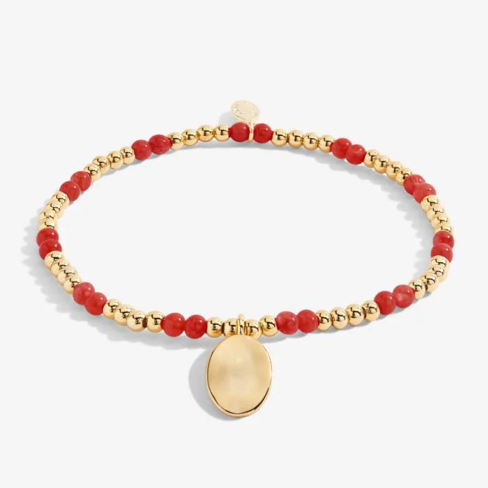 Joma Jewellery A Little Birthstone January Garnet Gold Bracelet