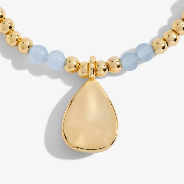 Joma Jewellery A Little Birthstone March Aqua Crystal Gold Bracelet