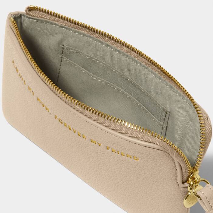 Katie Loxton Positivity Pouch  Always My Mum, Forever My Friend Light Taupe