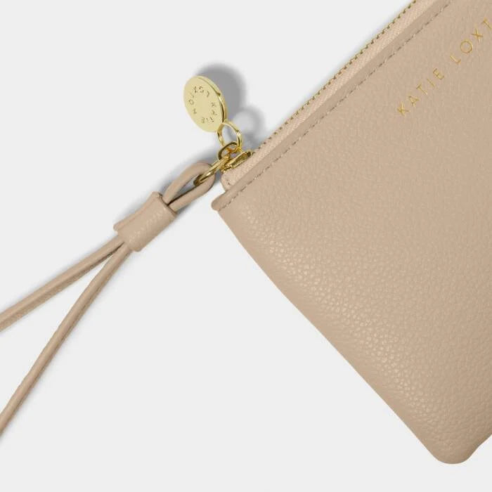 Katie Loxton Small Wristlet Pouch Light Taupe