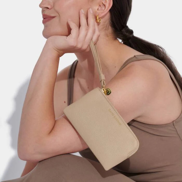 Katie Loxton Small Wristlet Pouch Light Taupe
