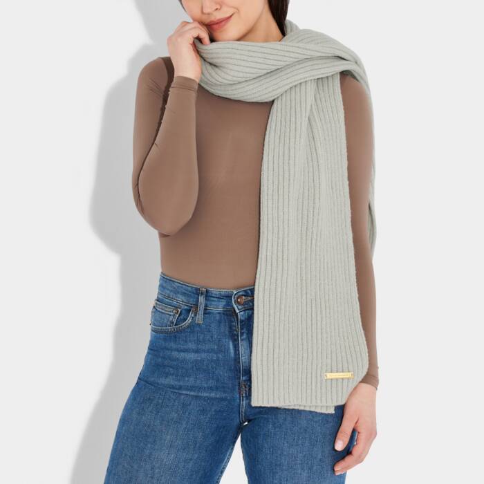 Katie Loxton Knitted Scarf Cool Grey