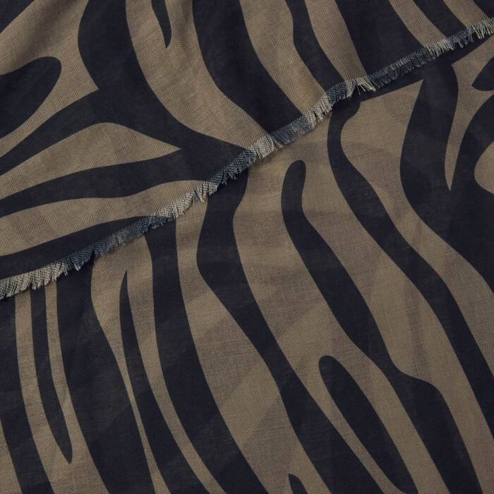 Katie Loxton Printed Scarf Zebra Mink/Black