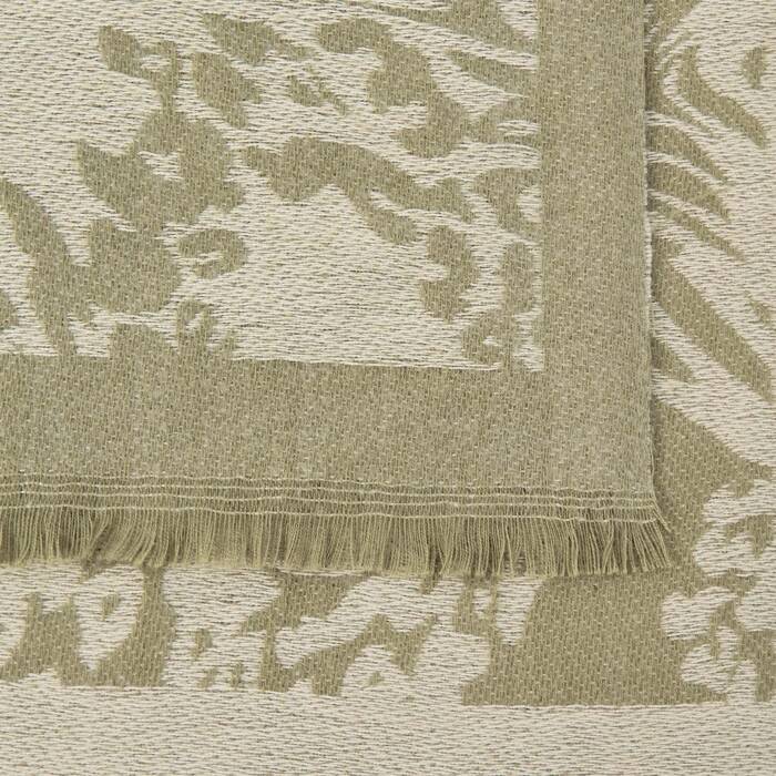 Katie Loxton Printed Blanket Scarf Animal Eggshell/Warm Khaki