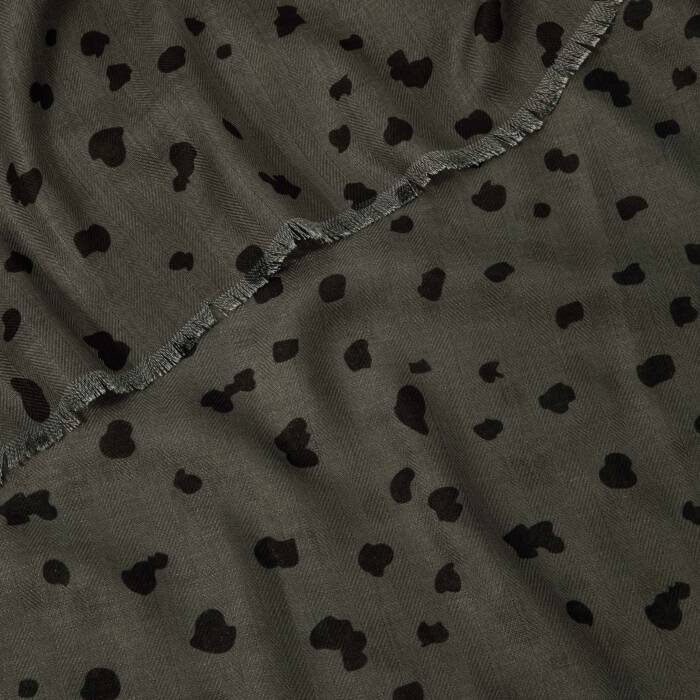 Katie Loxton Printed Scarf Polka Dot Charcoal/Black