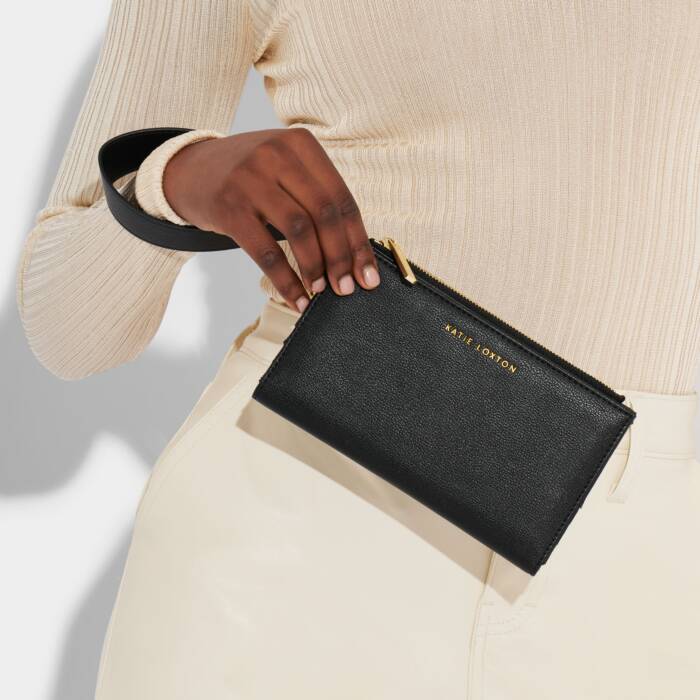 Katie Loxton Zana Foldout Wristlet Purse Black
