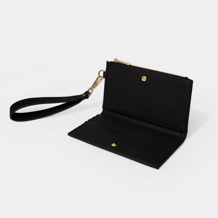 Katie Loxton Zana Foldout Wristlet Purse Black