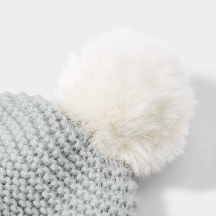 Katie Loxton Knitted Baby Hat Cool Grey