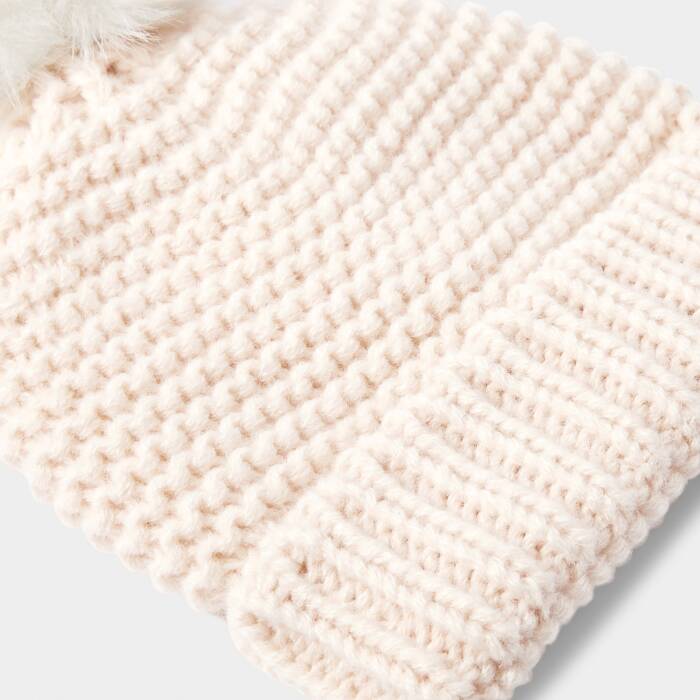 Katie Loxton Knitted Baby Hat Eggshell