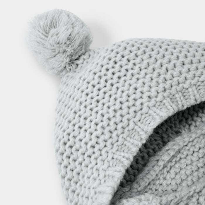 Katie Loxton Knitted Baby Poncho Cool Grey