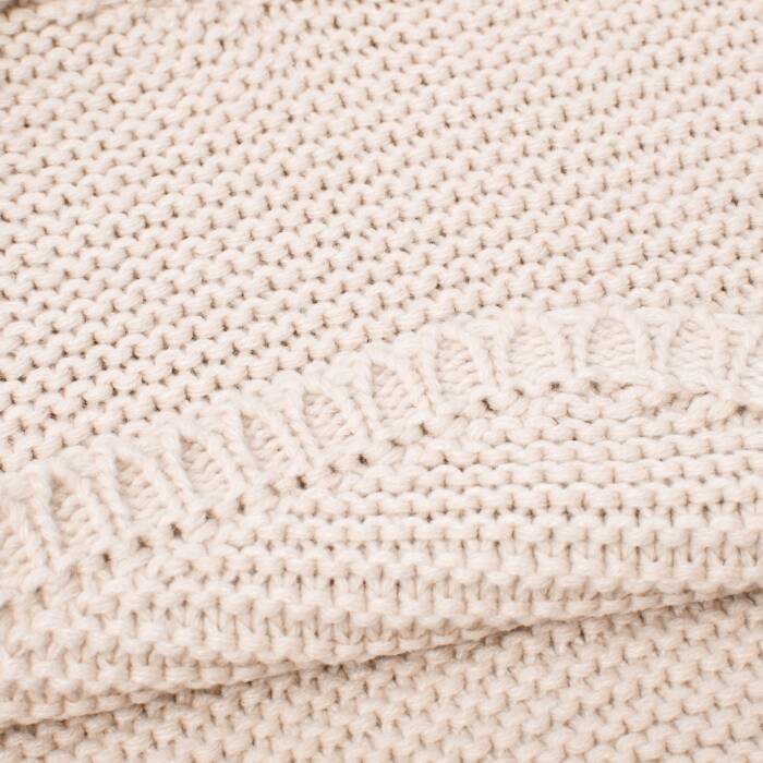 Katie Loxton Knitted Baby Poncho Eggshell