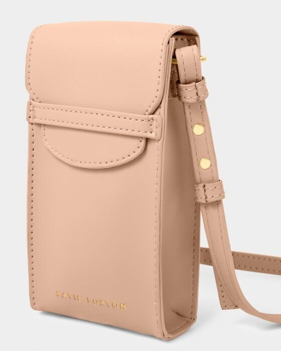 Katie Loxton Cece Crossbody Phone Bag in Nude Pink
