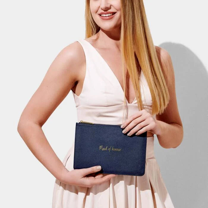 Katie Loxton Perfect Pouch Maid Of Honour Navy