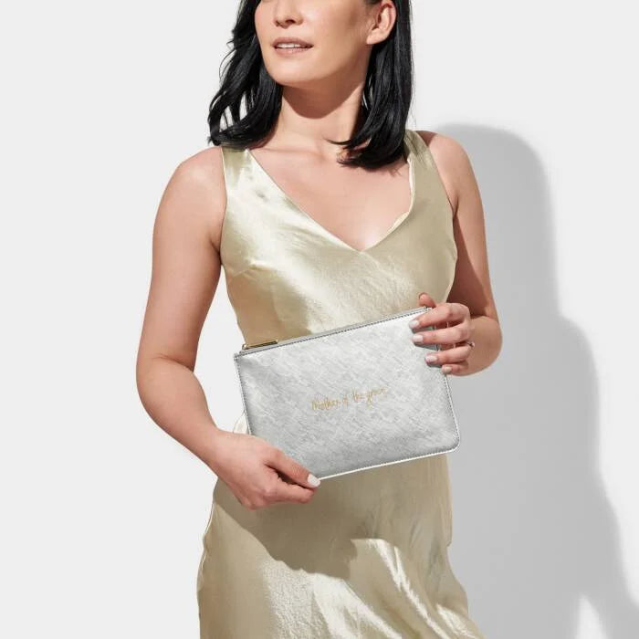Katie Loxton Perfect Pouch Mother Of The Groom Metallic Silver