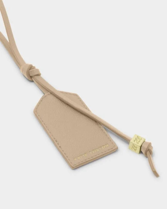 Katie Loxton Personalised Bag Charm in Light Taupe