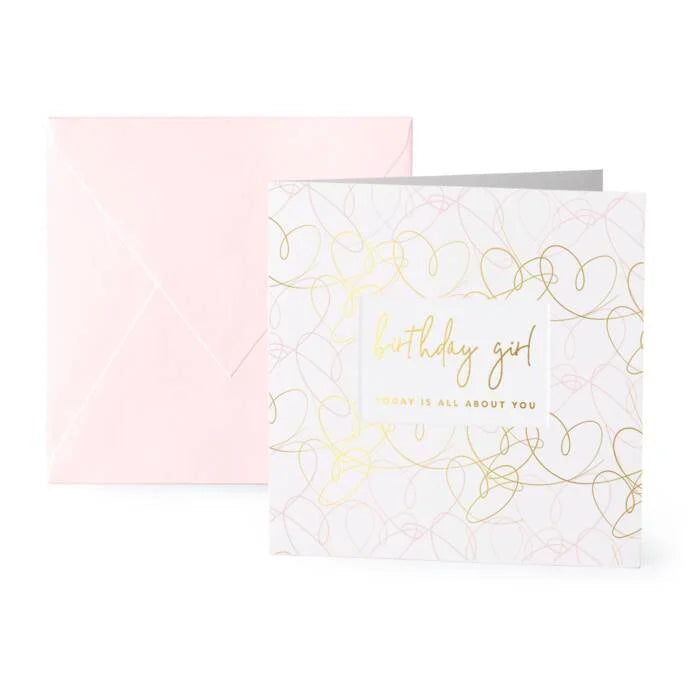Katie Loxton Square Greetings Card Birthday Girl Today Is All About You Individual