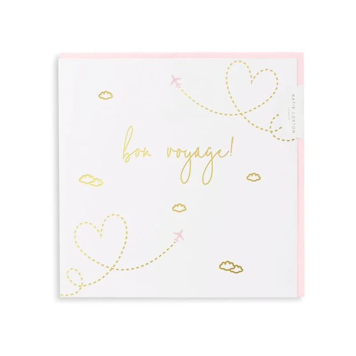 Katie Loxton Square Greetings Card Bon Voyage! Individual