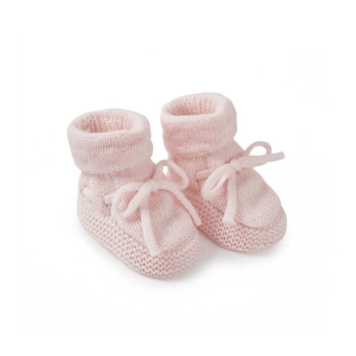 Katie Loxton Knitted Baby Booties Pink