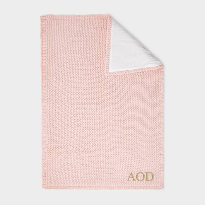 Katie Loxton Knitted Baby Blanket Pink