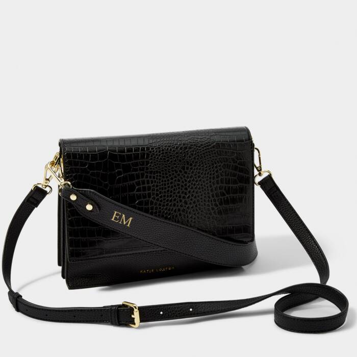 Katie Loxton Croc Orla Crossbody Bag Black